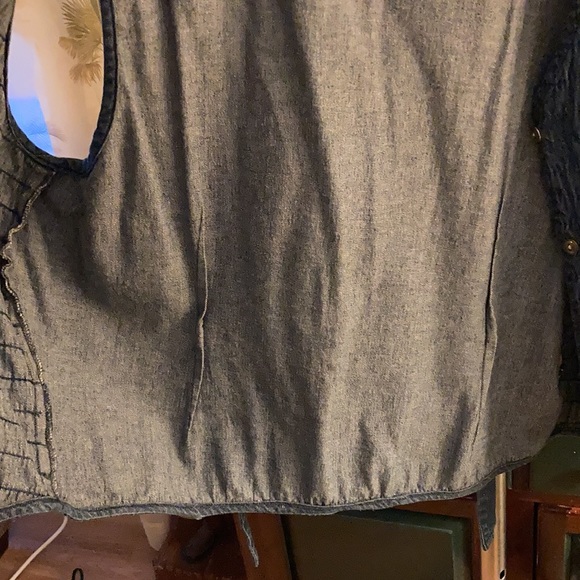 Bobbie Brooks denim button up vest XL 16-18 - Picture 12 of 13